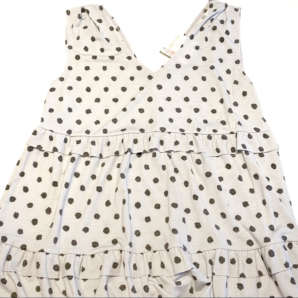 NWT Polka Dot Flair Tank